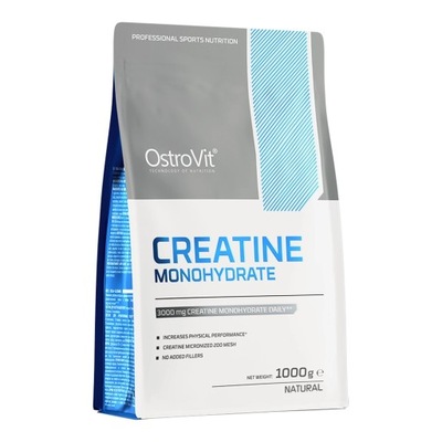 OstroVit Kreatyna Monohydrat 1000 g NATURALNA CZYSTA Creatine Aż 333 Porcje