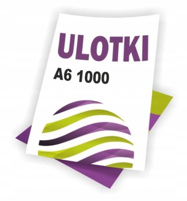 Ulotki reklamowe z projektem graficznym A6 1000 szt. Tanie drukowanie