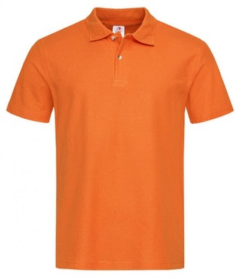 Pomarańczowa Elegancka Koszulka POLO -STEDMAN- XXL