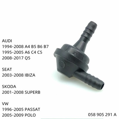 DE VACÍO BOMBA POWIETRZNA, VÁLVULA REVERSO PARA AUDI A4 B5 B6 B7 A6 C4~16989  