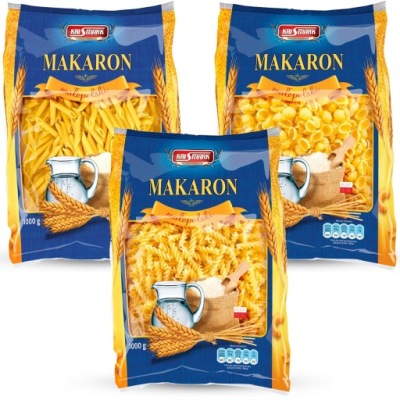 MAKARON ŚWIDERKI 1kg RURKA PENNE 1kg MUSZELKA DUŻA 1kg DO SOSÓW SAŁATEK