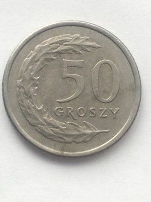 Moneta 50 groszy 1991 rok.