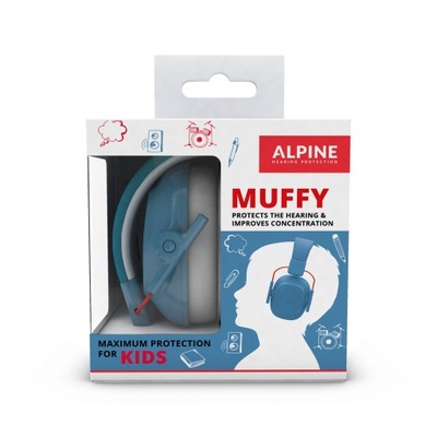 Ochronniki słuchu Alpine Muffy Kids niebieskie