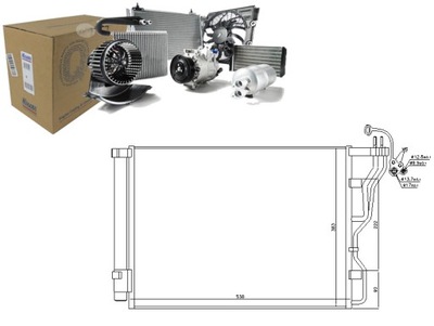 CONDENSER AIR CONDITIONER HYUNDAI I40 I40 CW 1.7D 07. - milautoparts-fr.ukrlive.com