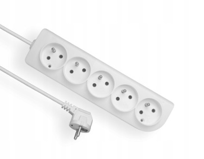 PRZEDŁUŻACZ PIĘCIOKROTNY Z UZIEMIENIEM 2M