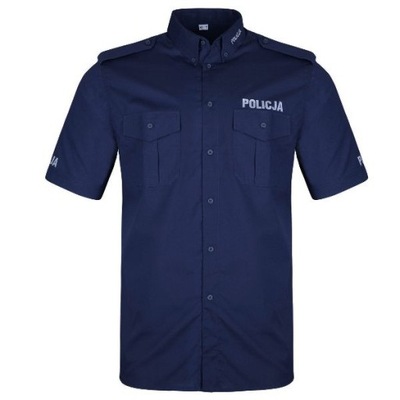 Koszula policyjna Męska - krótki rękaw rozmiar XXL