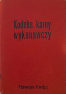 KODEKS KARNY WYKONAWCZY 1969