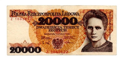 20 000 zł. 1989r. Ser.Z