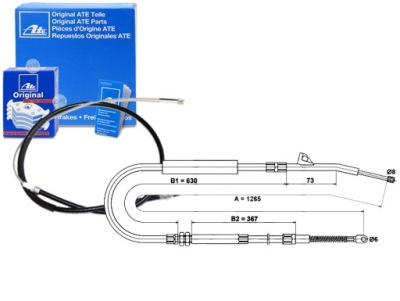 Тягa трос гальма ручного ate 35511161473 1987 фото №1