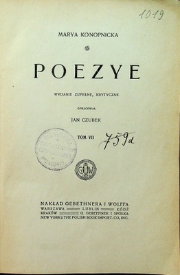 Poezye Tom VII i VIII 1912 r.