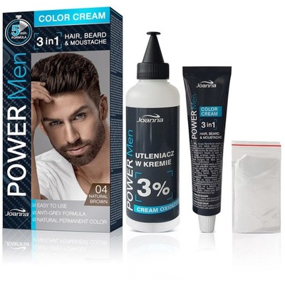 JOANNA POWER MEN COLOR CREAM FARBA DO WŁOSÓW 3IN1