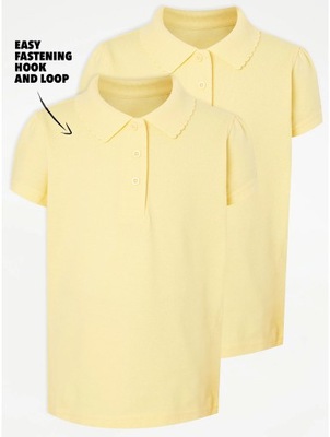 GEORGE koszulka POLO żółta REGULAR rzep 116-122