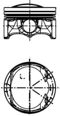 40251600/KBS PISTÓN KPL. Z PIERSCIENIAMI  