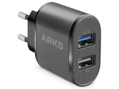 Ładowarka sieciowa ARKS 10W 2 x USB Czarny