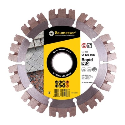 Tarcza diamentowa Baumesser Rapid Pro 125mm do cięcia betonu cegły