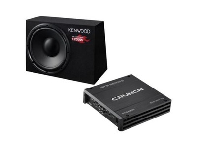 Subwoofer KENWOOD KSC-W1200B + CRUNCH GTS2250