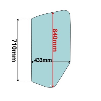 Скло ліва двері опускна citroen jumper ii 06- 0496 фото №1