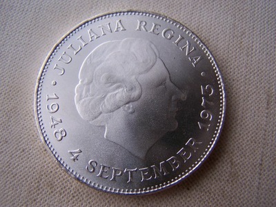 - HOLANDIA -- 1973 -- 10 Gulden -- SREBRO