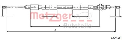 METZGER 10.4658 CIĘGŁO, ТОРМОЗ СТОЯНОЧНИЙ