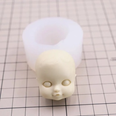 Silicone face mold DIY doll face mold Clay Q