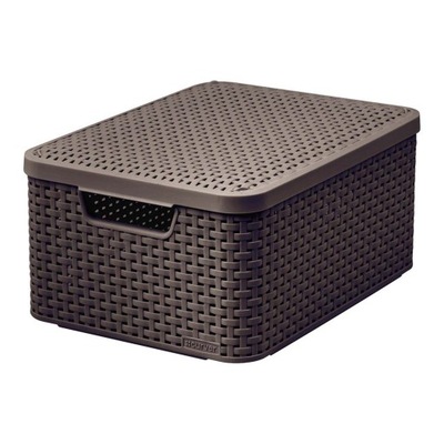 Curver Rattan Barna L Kosár Fedéllel