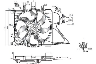Nissens 85195 вентилятор, охлаждение двигателя фото №1