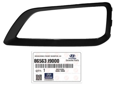 Hyundai kona 2017-2020 рамка противотуманной фары левая 86563j9000 оригинал фото №1