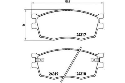 Brembo тормозные колодки тормозной. kia rio ii 05- фото №1