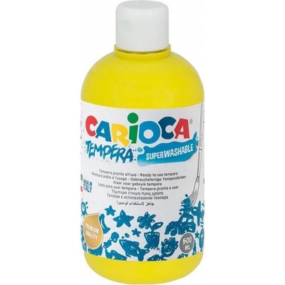 Farba tempera 500 ml, żółta CARIOCA 170-2366/170-2652