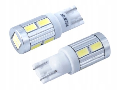 LUCES DIODO LUMINOSO LED T10 W5W 12V 1.6W CANBUS COLOR BLANCO 2 PIEZAS SMD  