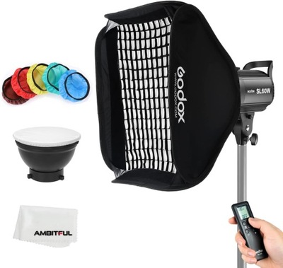 LAMPA FOTOGRAFICZNA ŚWIATŁA CIĄGŁEGO GODOX SL-60W SOFTBOX ZESTAW