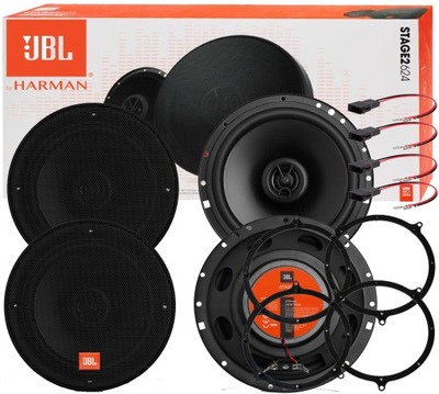 JBL STAGE 2 624 ALTAVOCES 4 PIEZAS PARA AUDI A6 C5 PARTE DELANTERA + PARTE TRASERA DISTANCIAS  