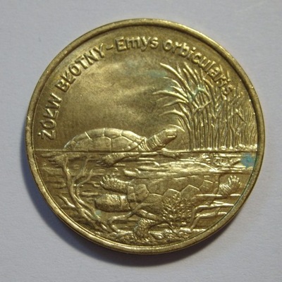 2 zł, Żółw Błotny, 2002r. X411