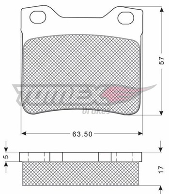 Тормозные колодки ham.peugeot 406 задняя 95- 11-94/tom фото №1