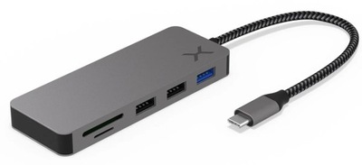 Adapter HUB USB Typ C KRUX Force100, USB 3.1, 3xUSB, HDMI 1.4B 4K, MicroSD