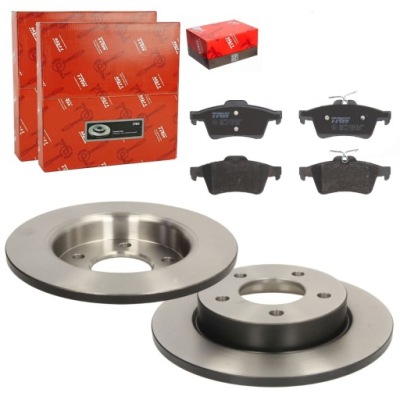 Гальмівні диски гальмівні + гальмівні колодки задня do mazda 3 bk bl 2003-2013 фото №1