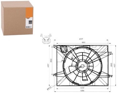 NRF47561 VENTILADOR DEL RADIADOR (Z OBUDOWA) KIA OPTI  