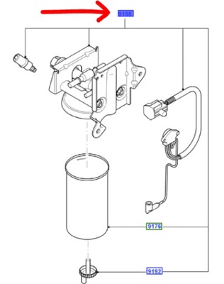 SOPORTE DE FILTRO COMBUSTIBLES TRANSIT VI 2.2 2.4 3.2 TDCI  