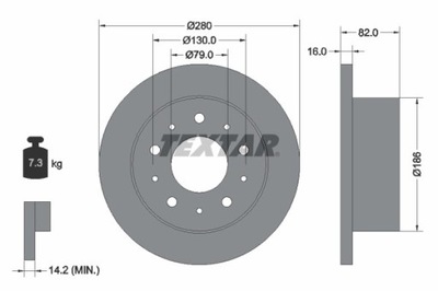 2X DISKU STABDŽIŲ FIAT GAL. DUCATO 92116203 