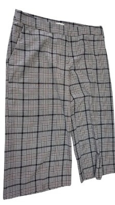 H&M spodnie szare kuloty krata maxi 50