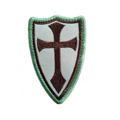 Templariusze haftowane naszywki krzyż wojskowy ła