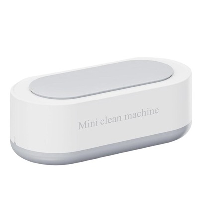 Mini ultradźwiękowy środek do czyszczenia biżuterii, akumulator do czyszczenia okularów, biały