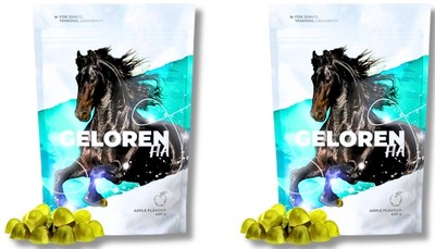 Geloren Horse HA jabłkowy dla koni żelki kolagen 2 x (60 szt., 450 g) ja53