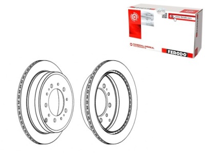 Гальмівні диски гальмівні 2szt. задня lexus lx toyota land cruiser 100 land фото №1