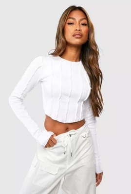 BOOHOO BLUZKA Z DŁUGIM RĘKAWEM CASUAL 38 1EJF