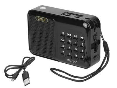 RADIO PRZNOŚNE ,USB,MICROSD,AUX Z BATERIĄ