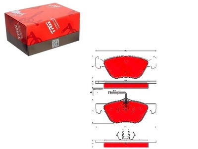 TRW КОМПЛЕКТ КОЛОДОК ШАЛЬМІВНИХ TRW, GDB1602 ПЕРЕД ALFA ROMEO