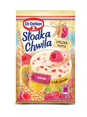 DR. OETKER Sło Chwila Kaszka manna z malinami 49g