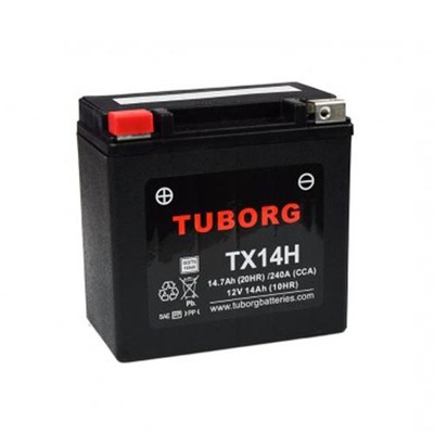 BATERÍA REFORZADO TUBORG YTX14 TX14H 14AH 240A  