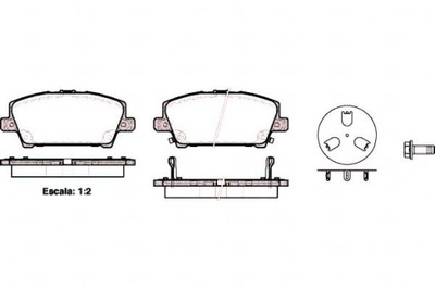 ZAPATAS DE FRENADO HONDA CIVIC 17.5MM WVA24087 ROADH  